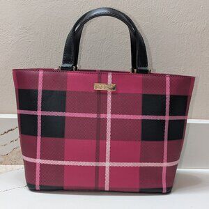 Kate Spade Pink Plaid Medium tote handbag